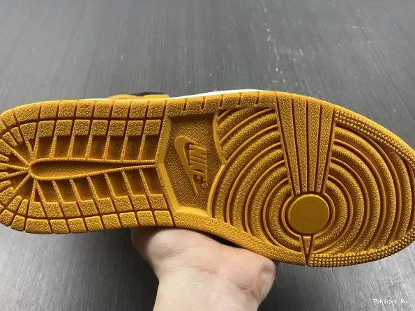 Cheap TBK Yellow 555088-711 Jordan Air 1 High Toe OG 0328